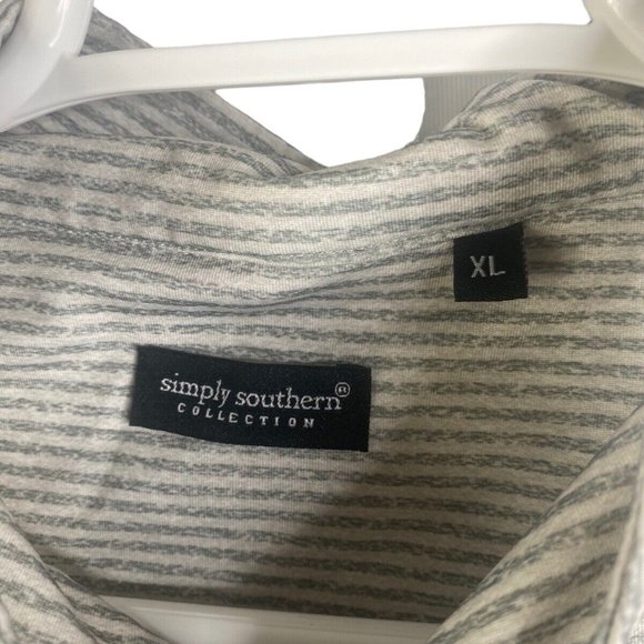 Simply Southern Quarter Zip Sweater Men’s XL Prep Performance Pullover Grey - Picture 3 of 9